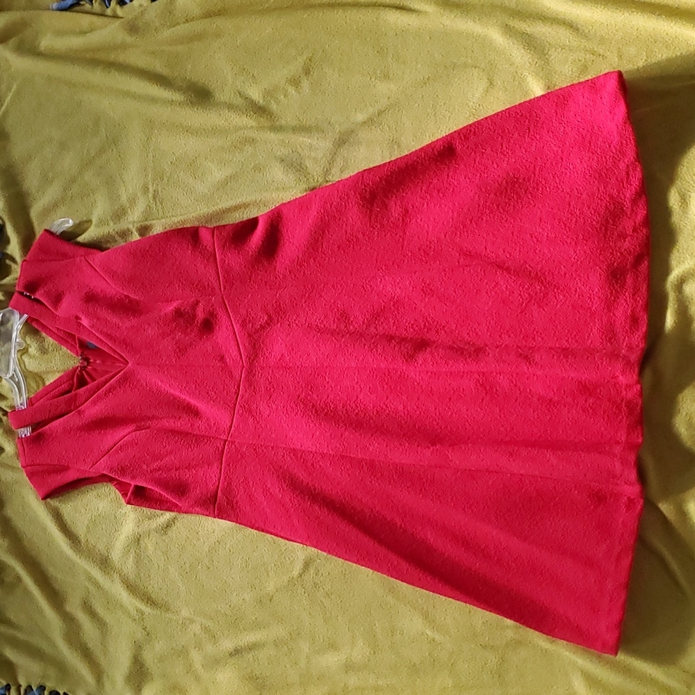 Adrianna Papell red A-line cocktail dress